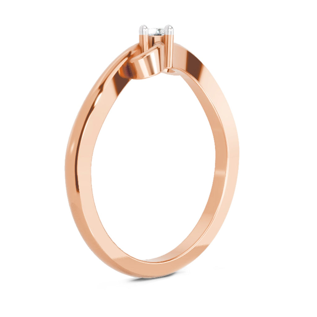 Gleaming Round Solitaire Diamond Ring