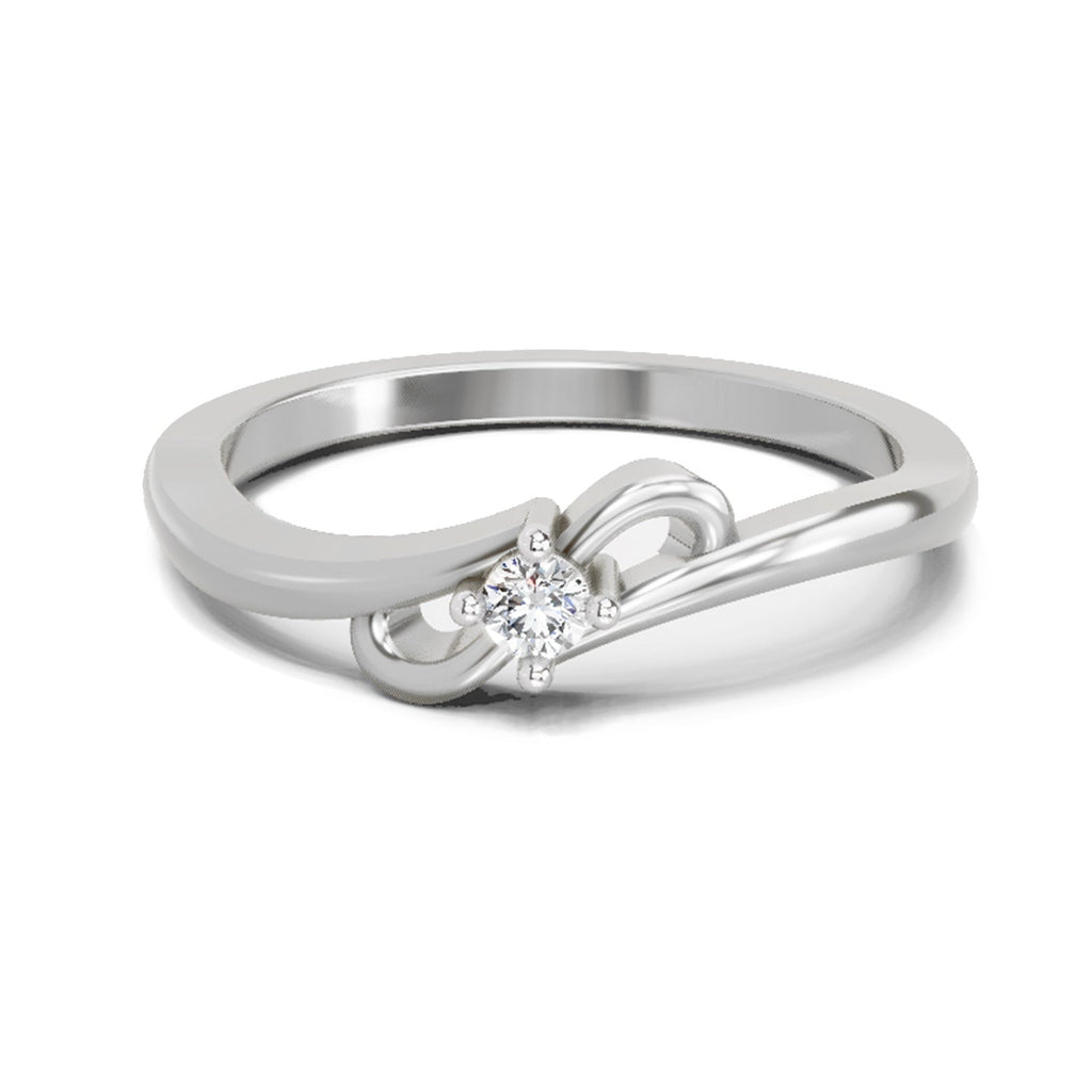 Gleaming Round Solitaire Diamond Ring