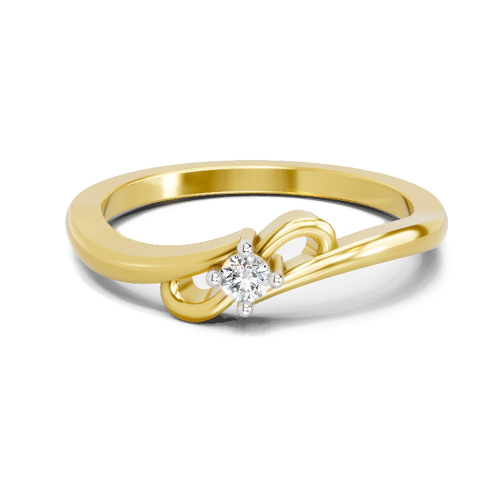 Gleaming Round Solitaire Diamond Ring
