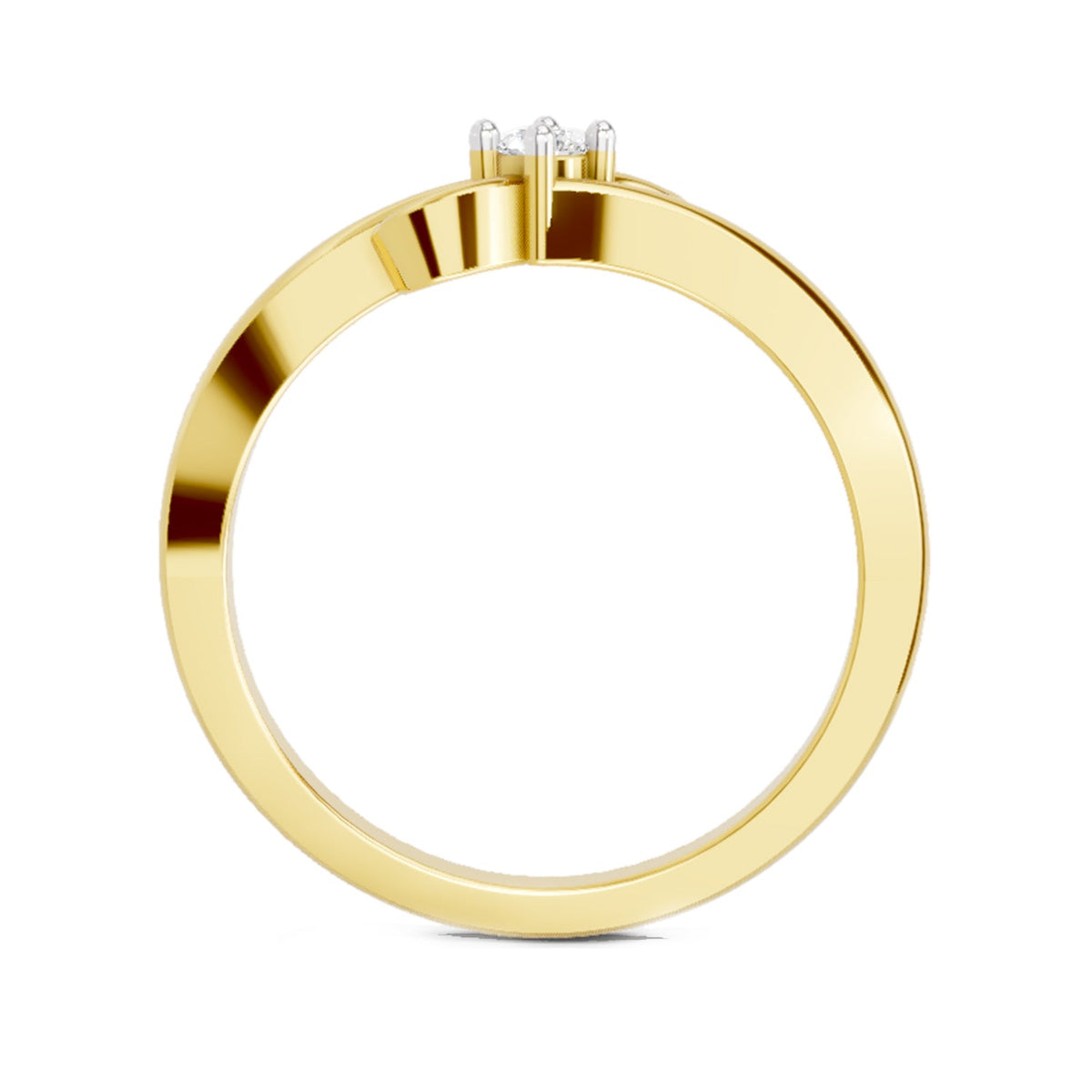 Gleaming Round Solitaire Diamond Ring