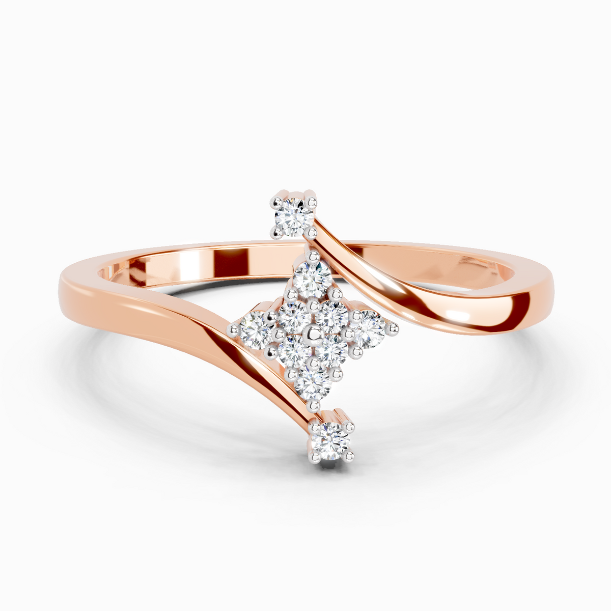Gleaming Cluster Diamond Ring