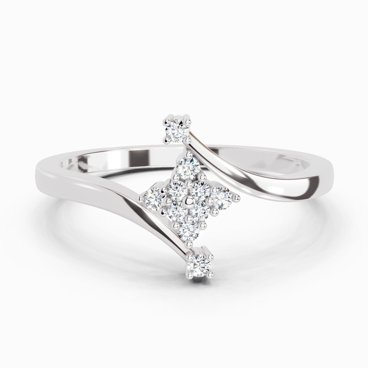 Gleaming Cluster Diamond Ring