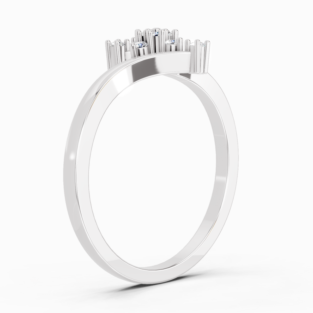 Gleaming Cluster Diamond Ring