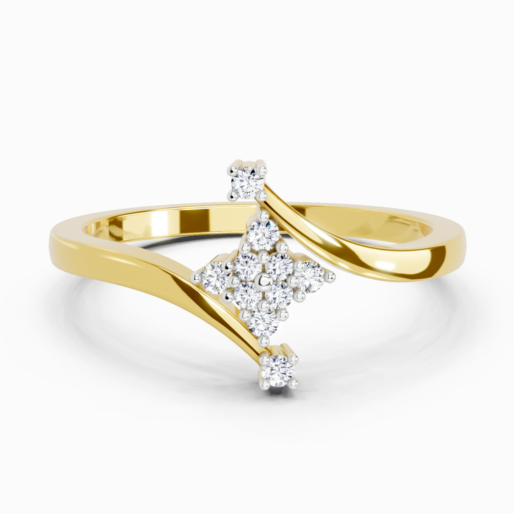Gleaming Cluster Diamond Ring