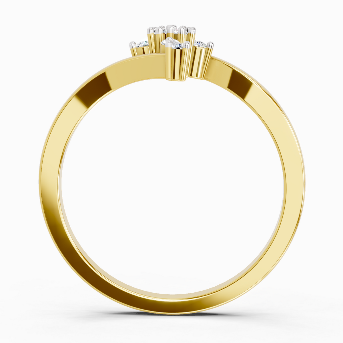 Gleaming Cluster Diamond Ring