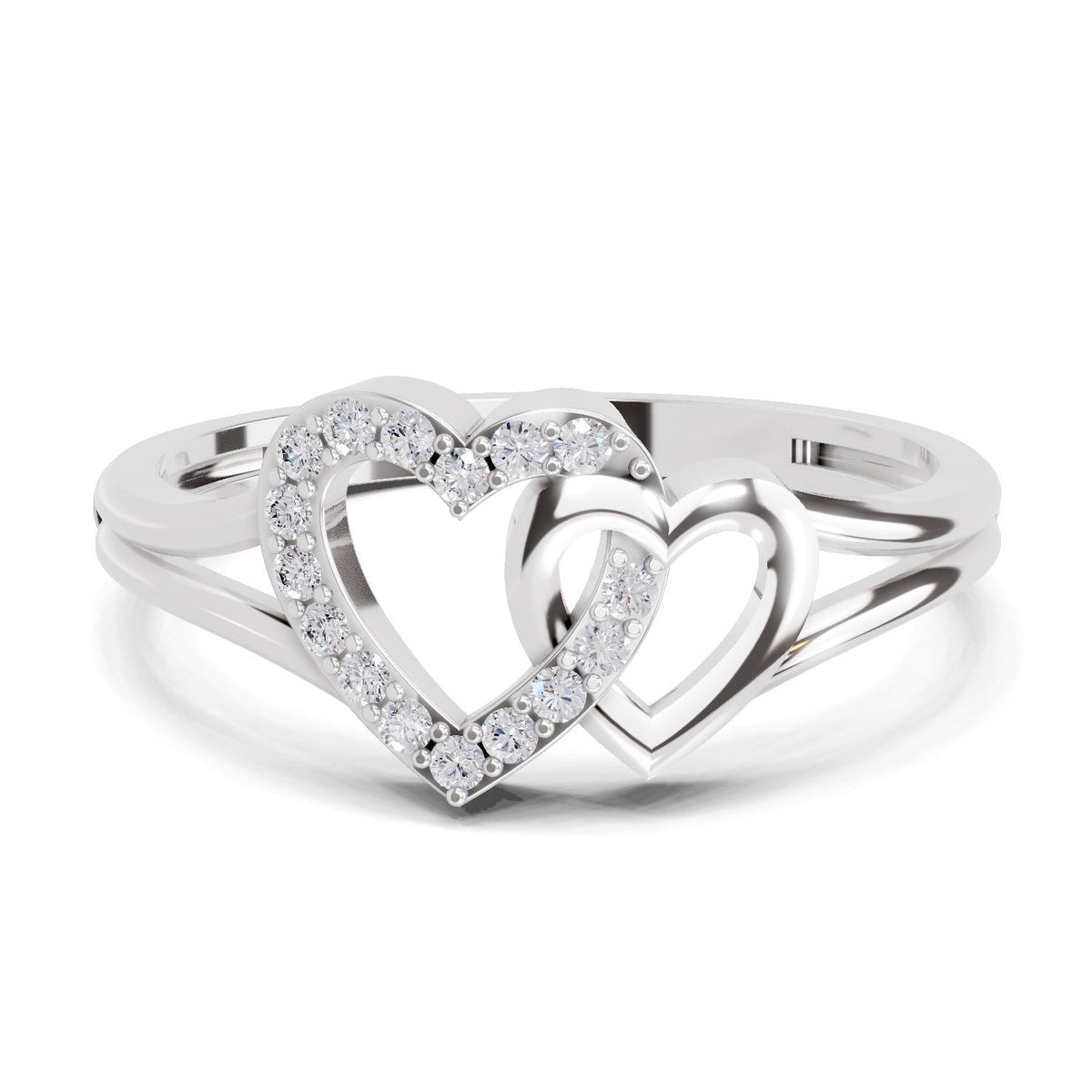 Stunning Heart Diamond Engagement Ring