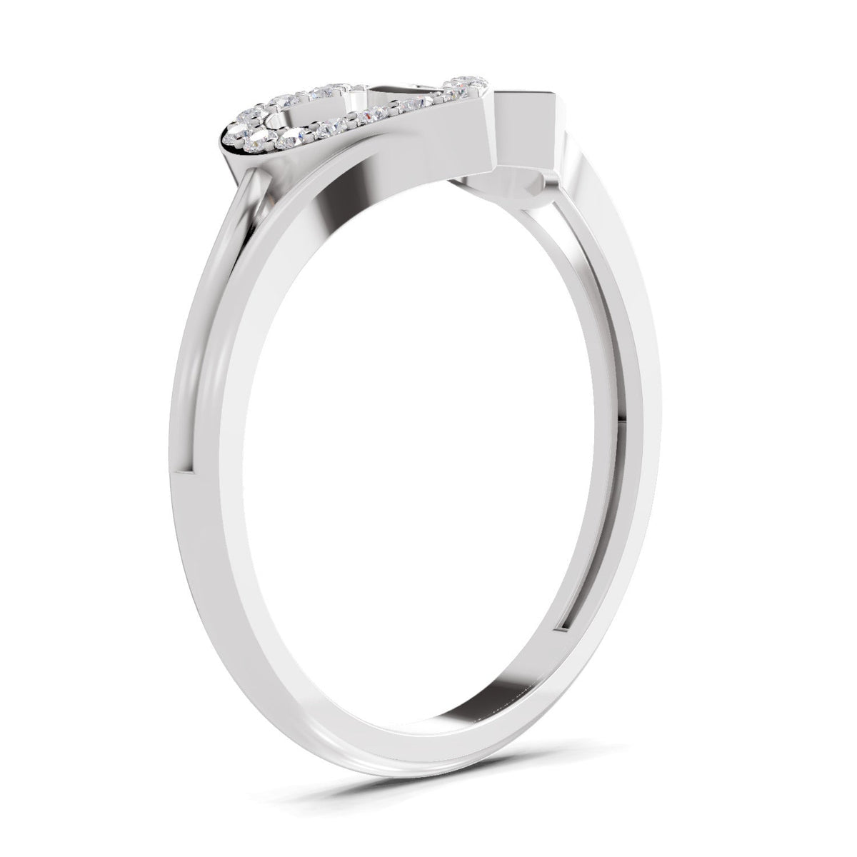 Stunning Heart Diamond Engagement Ring