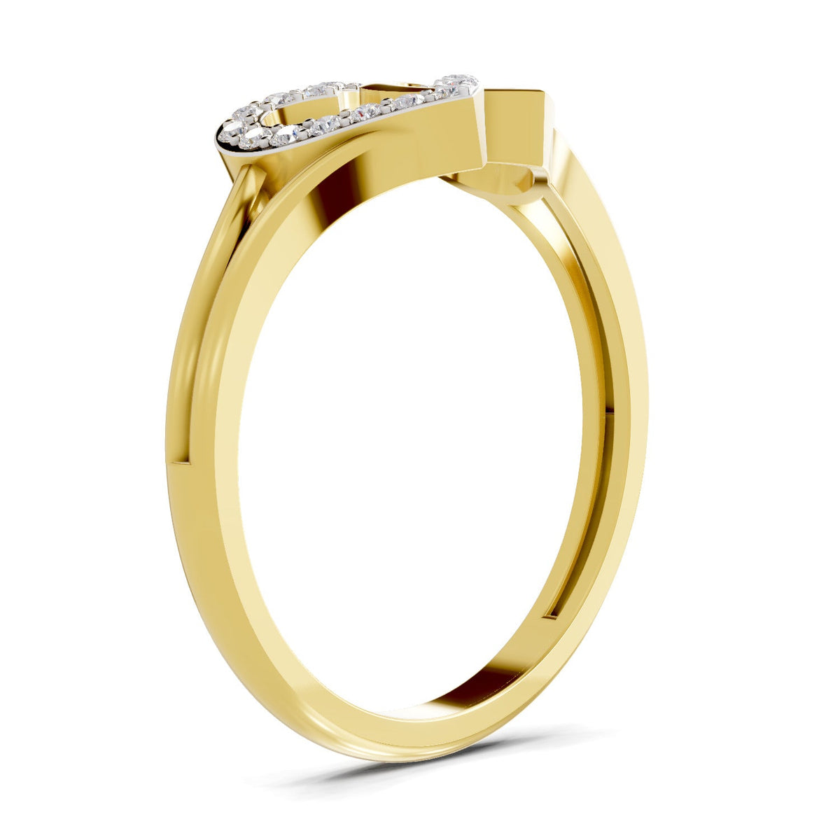 Stunning Heart Diamond Engagement Ring