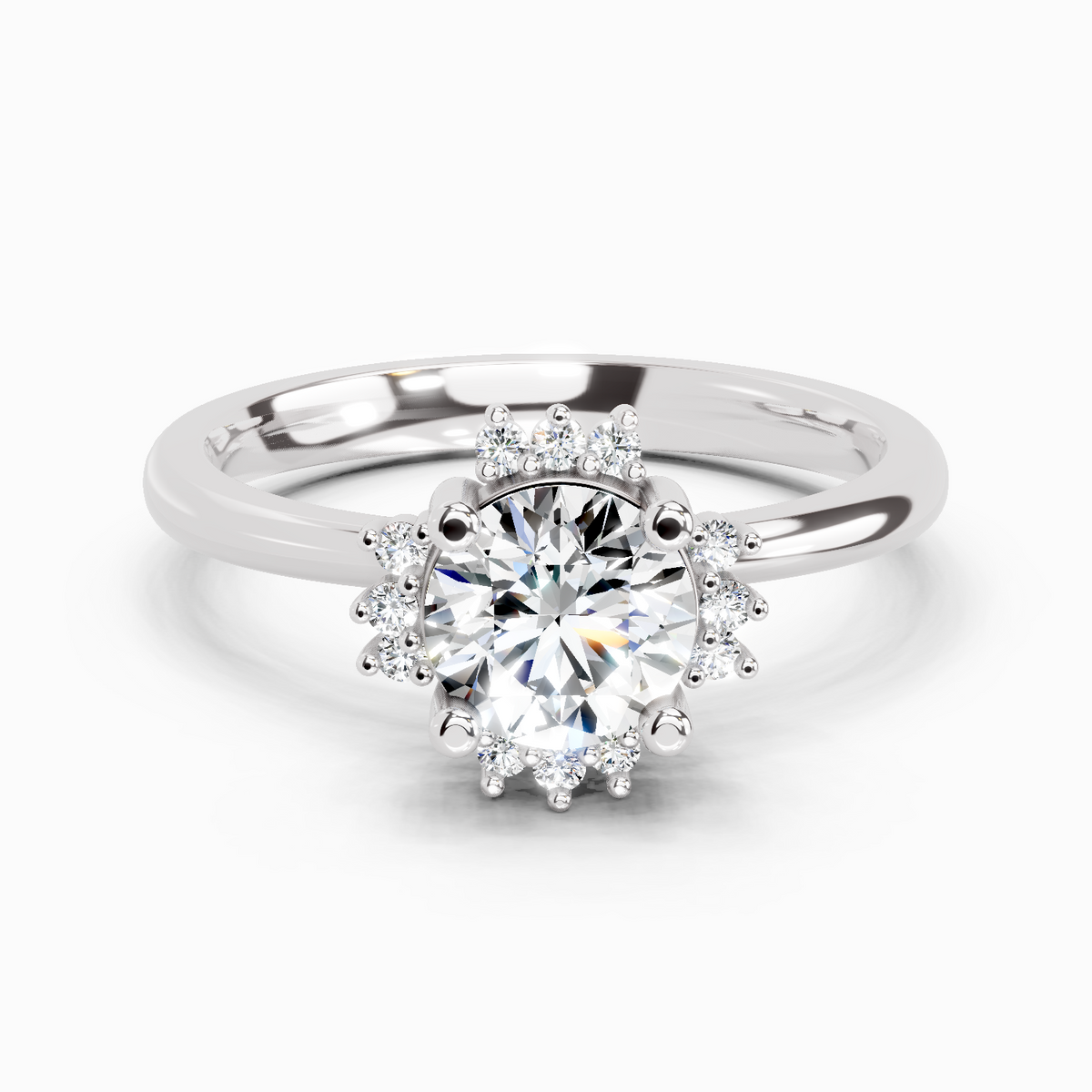 Eternal Round Halo Diamond Ring