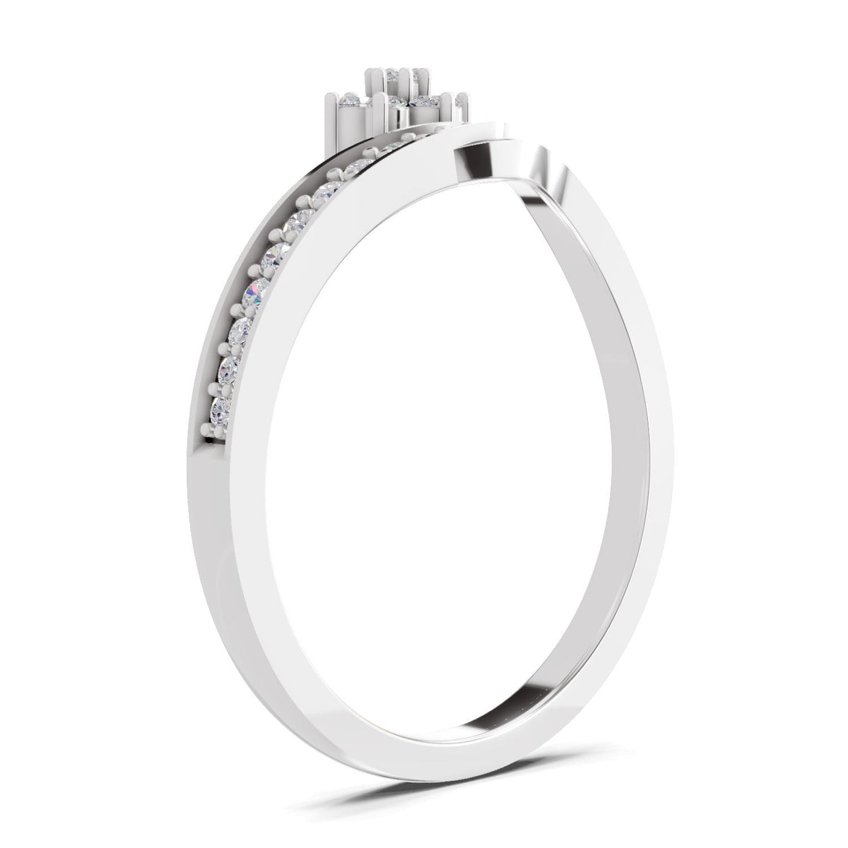 Captivating Floral Diamond Engagement Ring