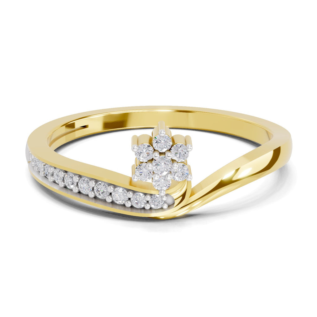 Captivating Floral Diamond Engagement Ring