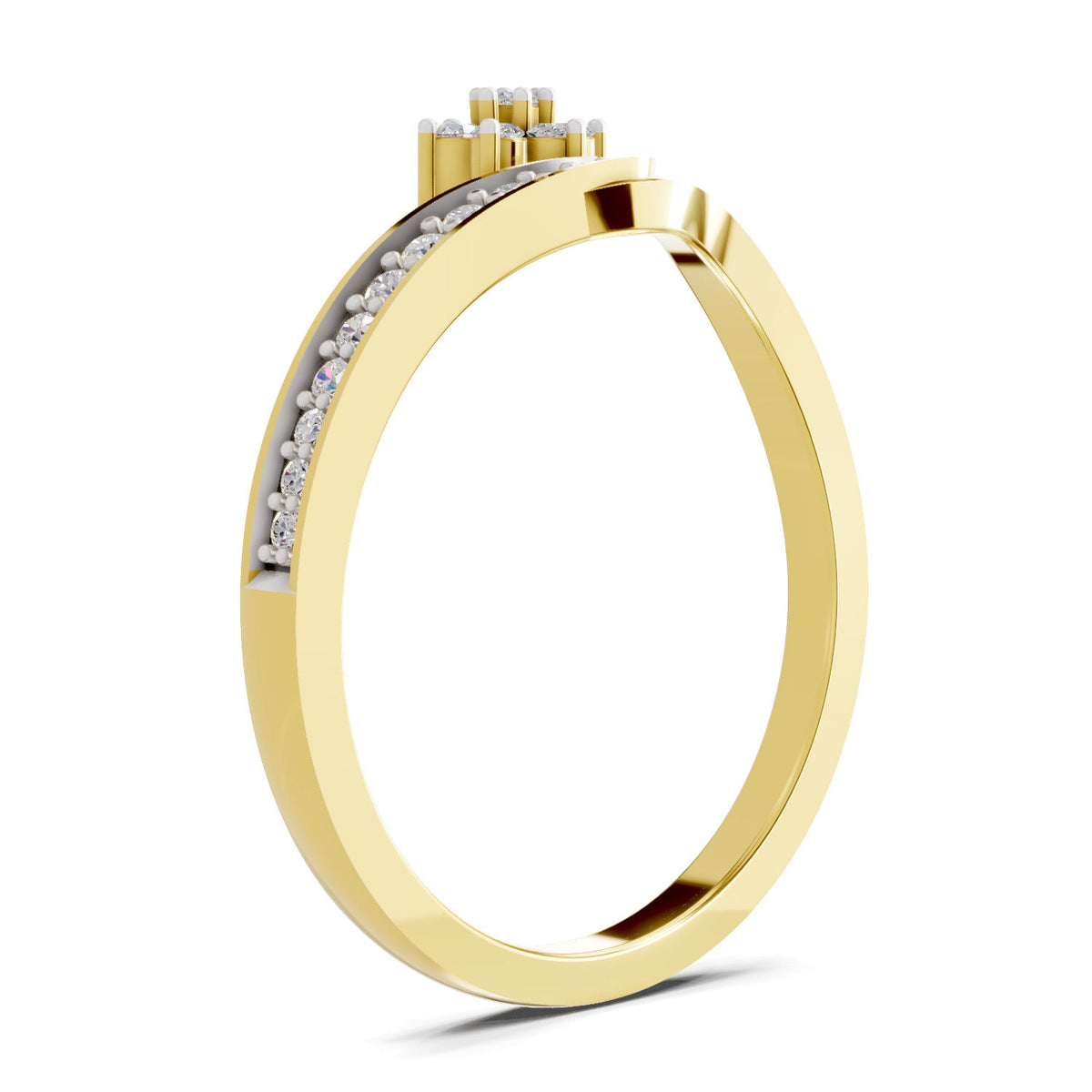Captivating Floral Diamond Engagement Ring