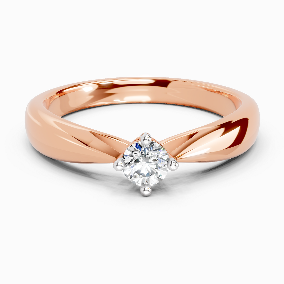 Opulent Round Solitaire Diamond Ring