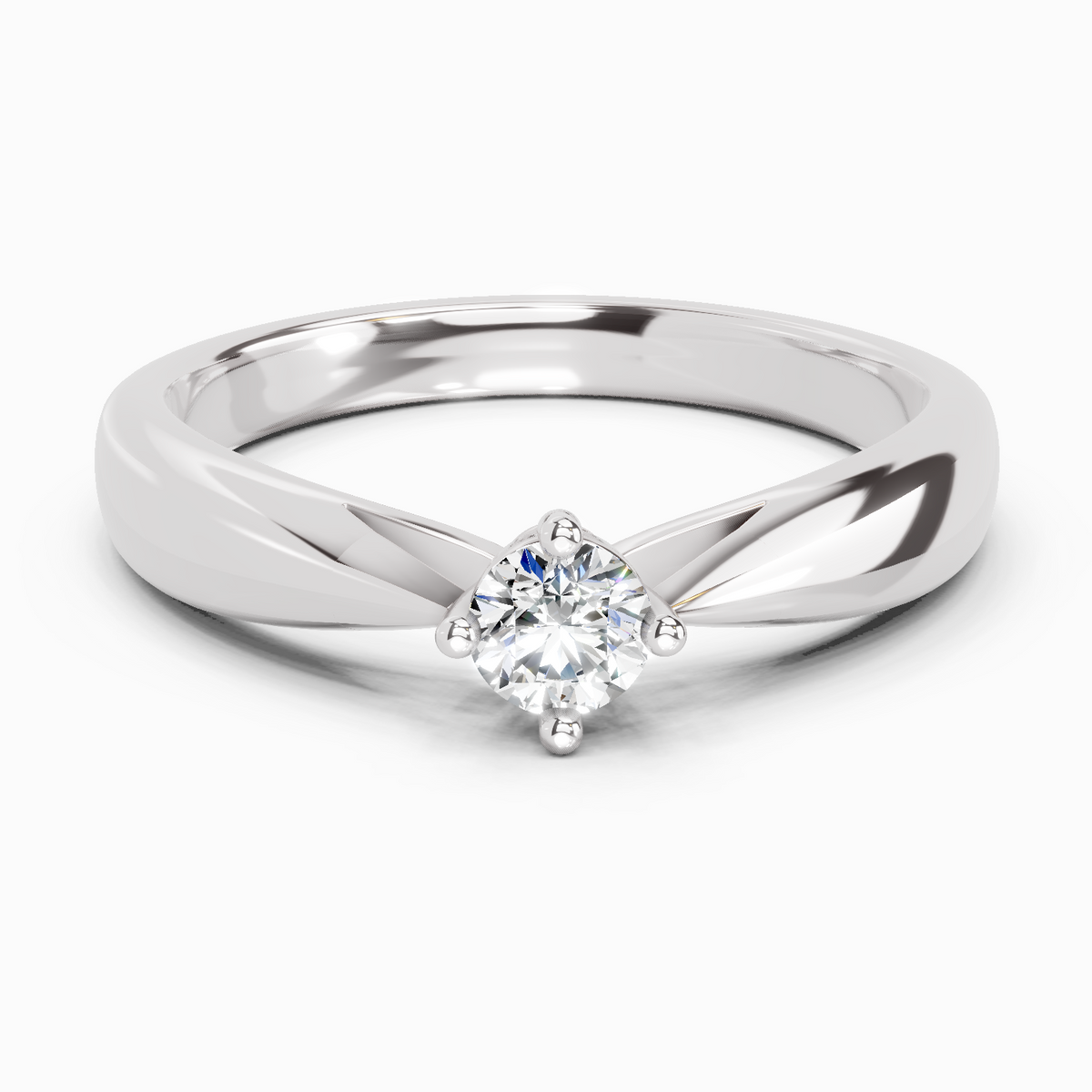 Opulent Round Solitaire Diamond Ring