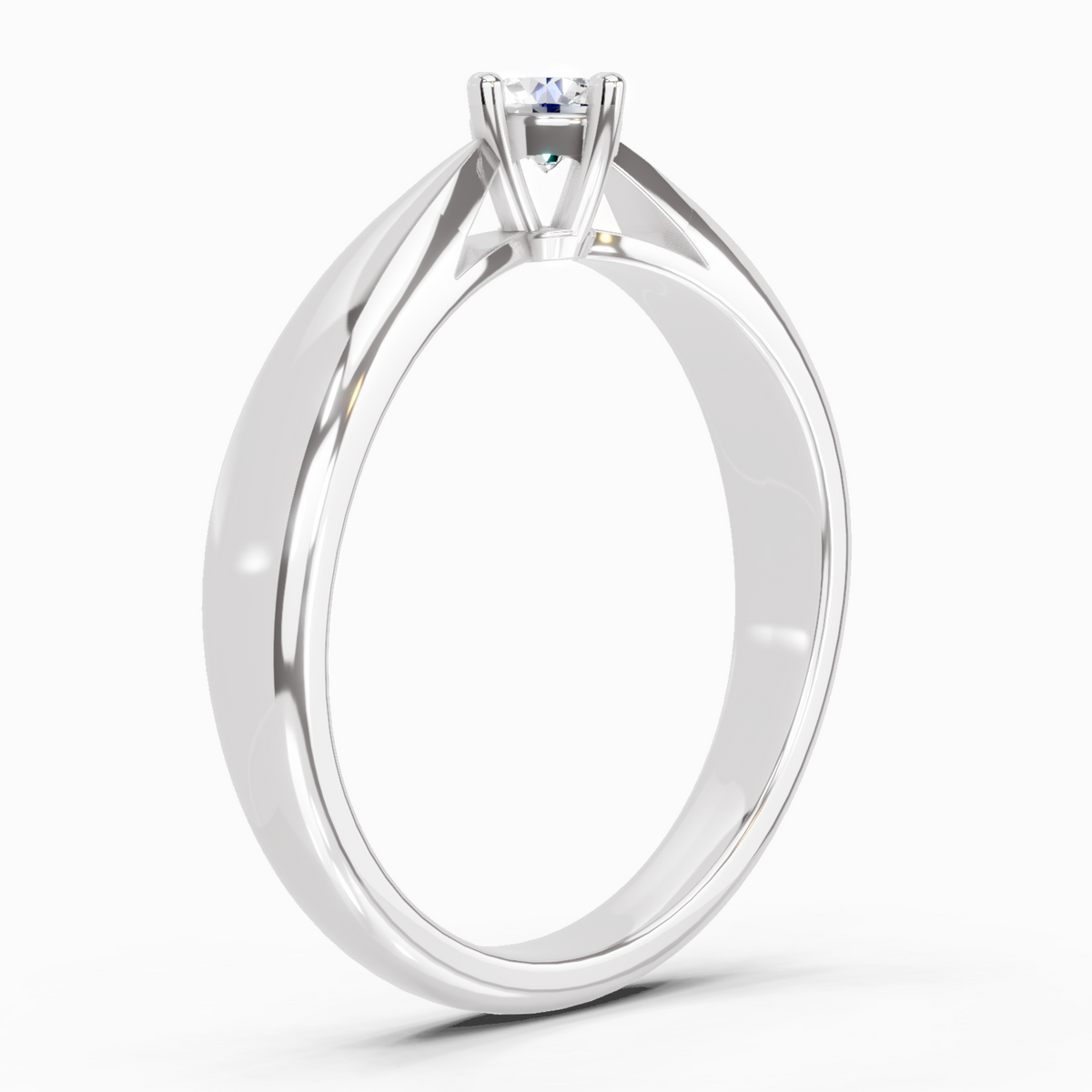 Opulent Round Solitaire Diamond Ring