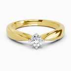 Opulent Round Solitaire Diamond Ring