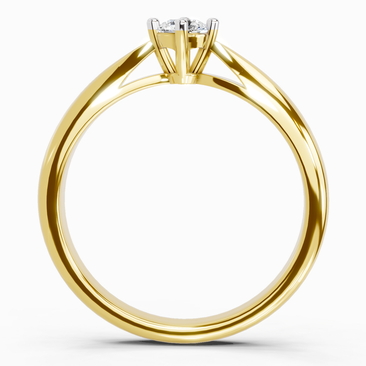 Opulent Round Solitaire Diamond Ring