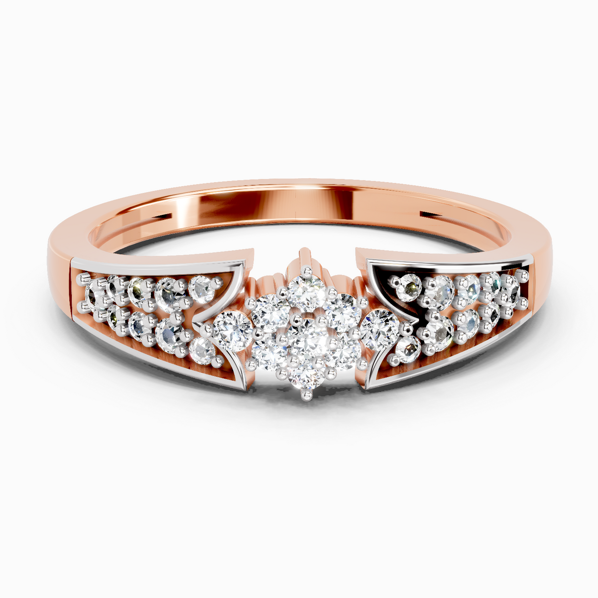 Delicate Round Cluster Diamond Ring