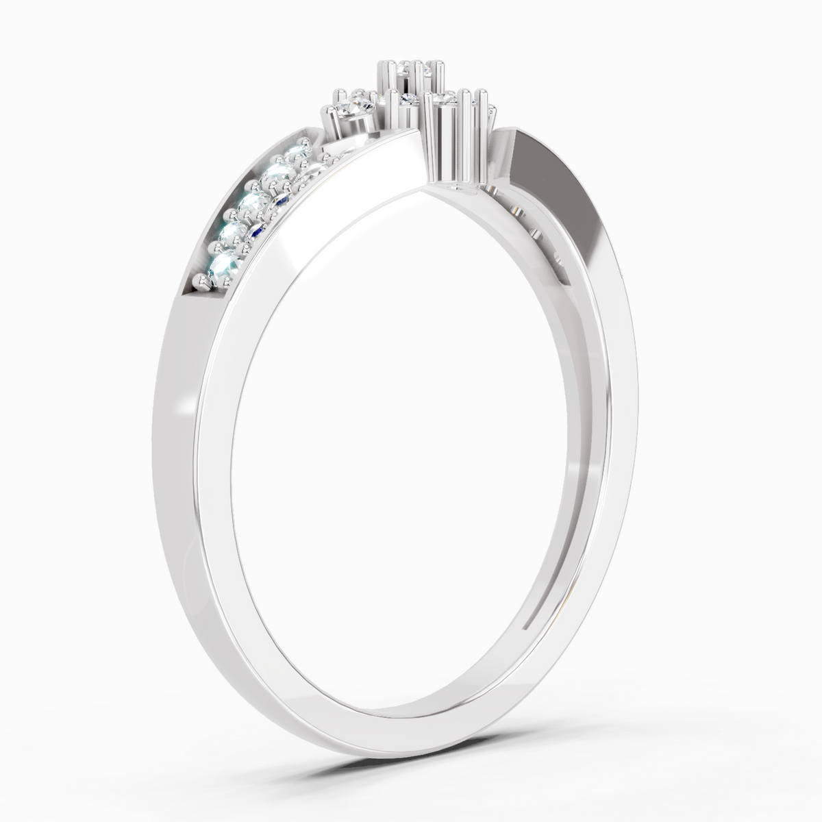 Delicate Round Cluster Diamond Ring