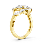 Delicate Floral Cluster Diamond Ring