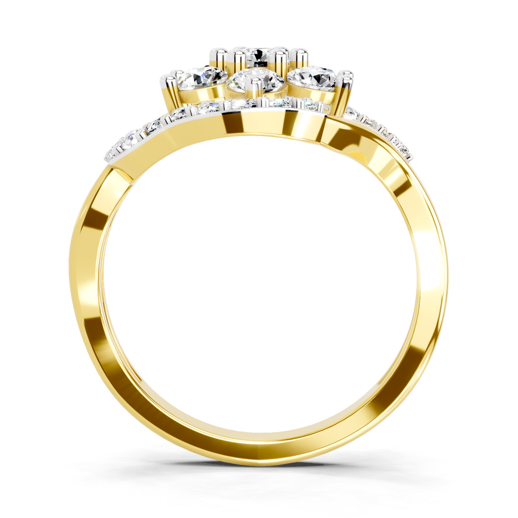 Delicate Floral Cluster Diamond Ring