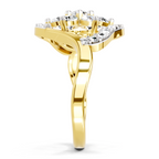 Delicate Floral Cluster Diamond Ring