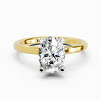 Regal Oval Solitaire Diamond Engagement Ring