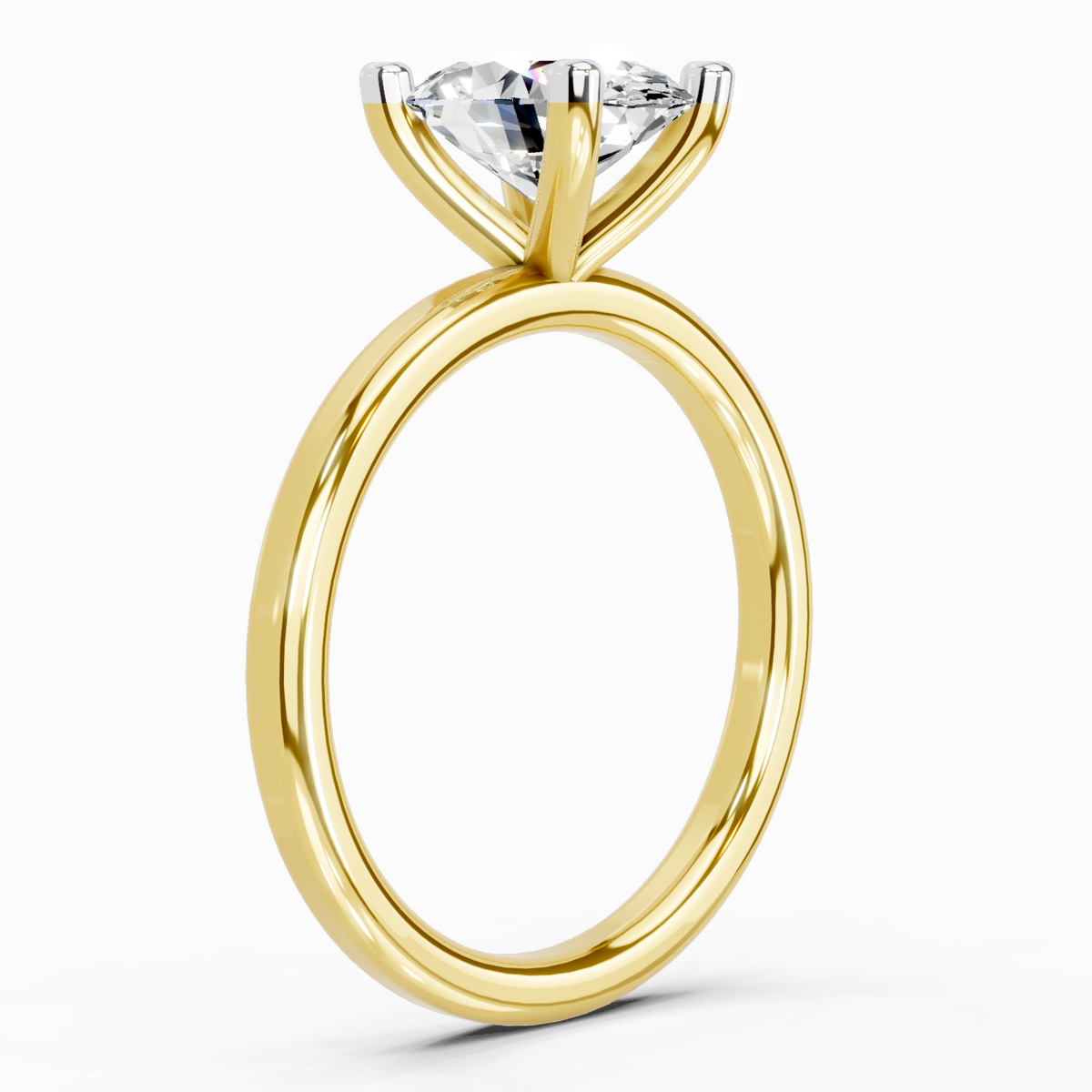 Regal Oval Solitaire Diamond Engagement Ring