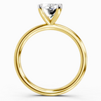 Regal Oval Solitaire Diamond Engagement Ring