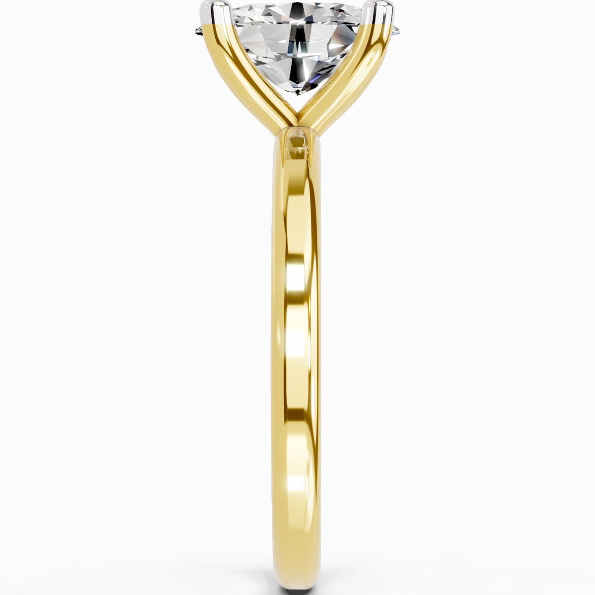 Regal Oval Solitaire Diamond Engagement Ring