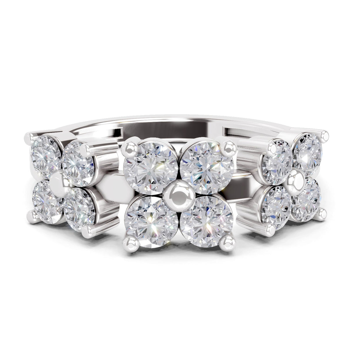 Sparkling Floral Diamond Ring