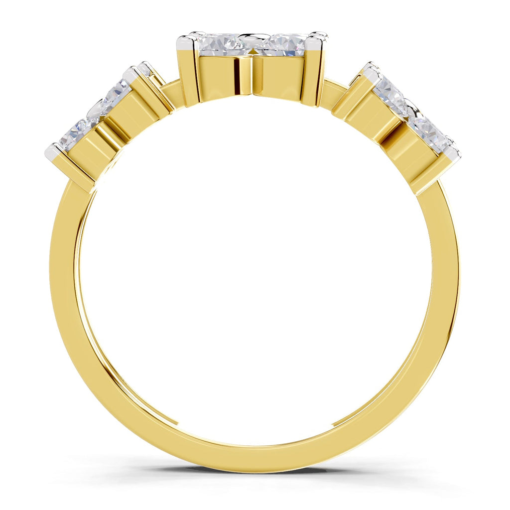 Sparkling Floral Diamond Ring