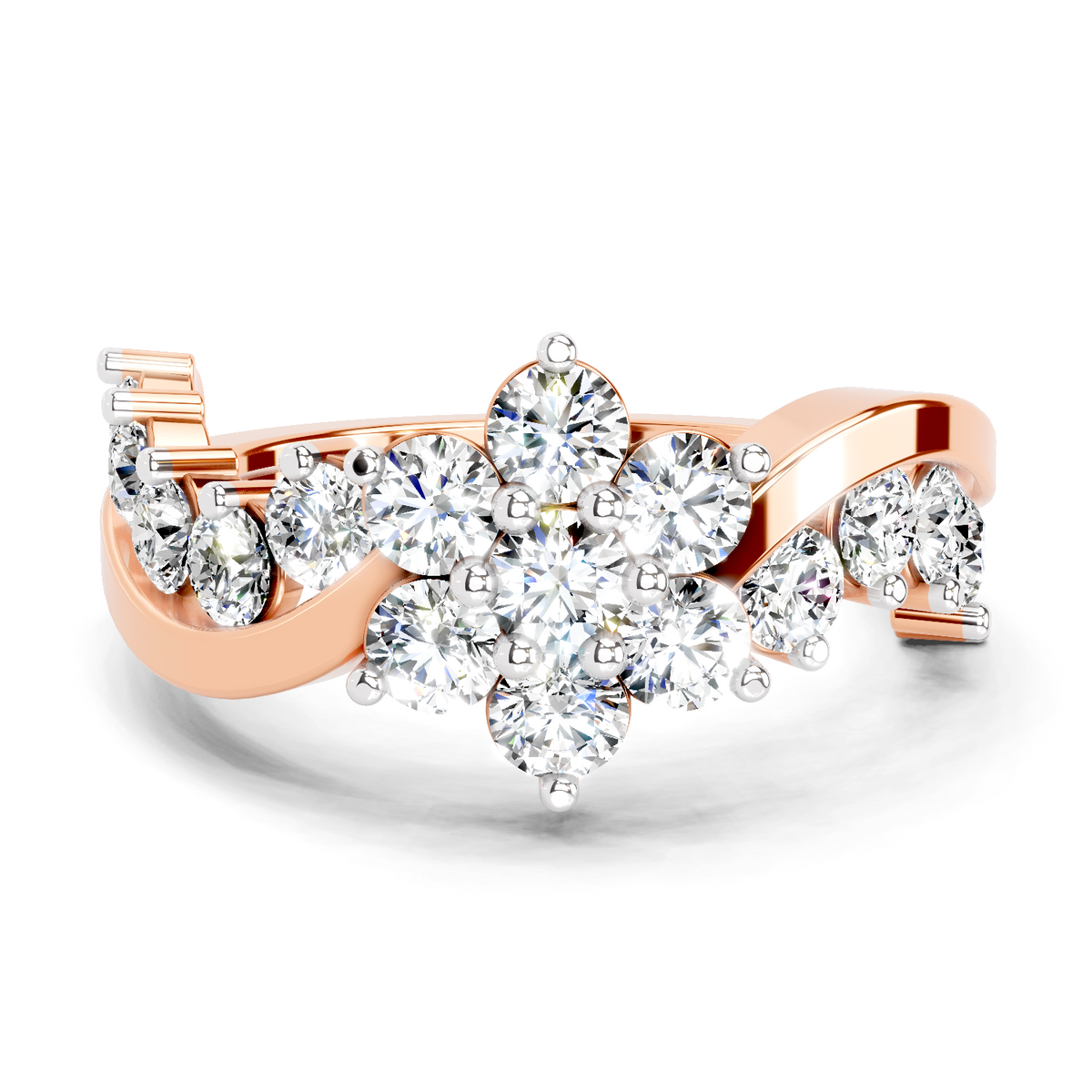 Resplendent Cluster Diamond Ring