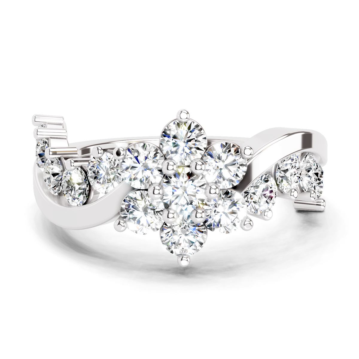 Resplendent Cluster Diamond Ring