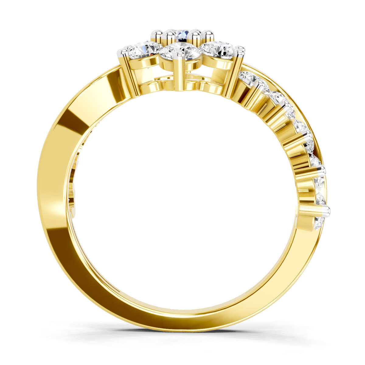 Resplendent Cluster Diamond Ring
