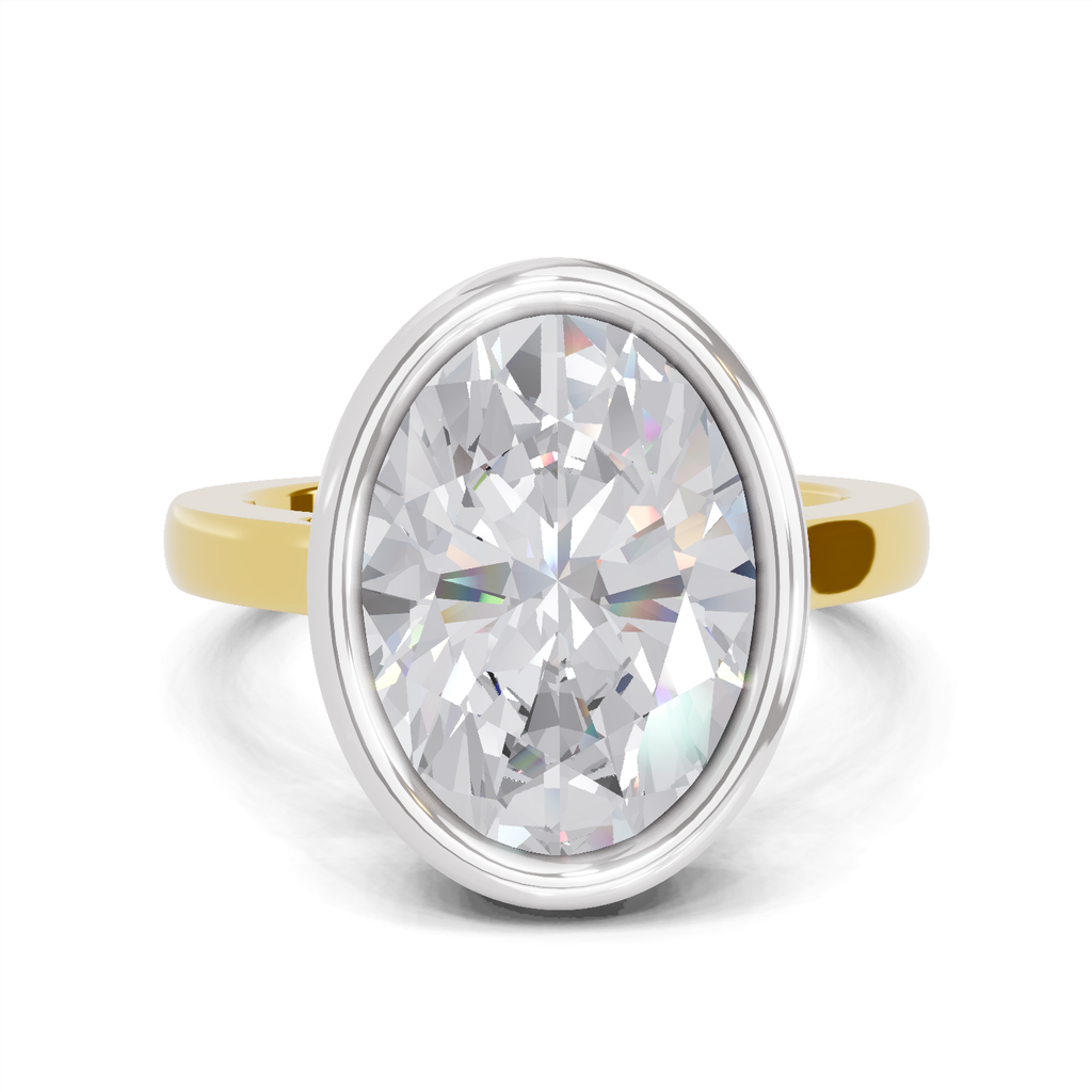 Lustrous Oval Aurora Diamond Engagement Ring