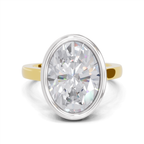 Lustrous Oval Aurora Diamond Engagement Ring