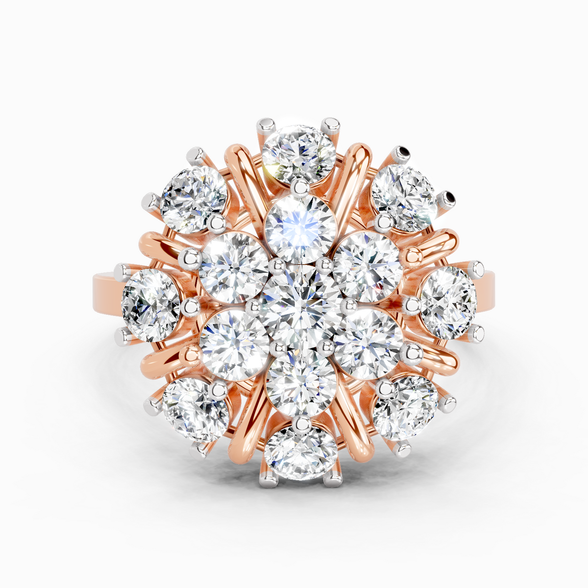 Lustrous Cluster Diamond Ring