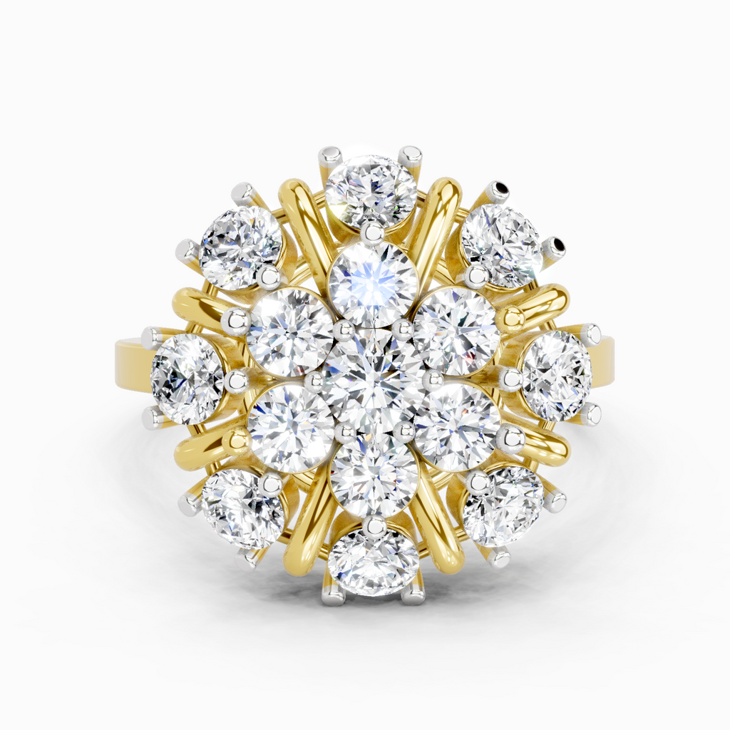 Lustrous Cluster Diamond Ring
