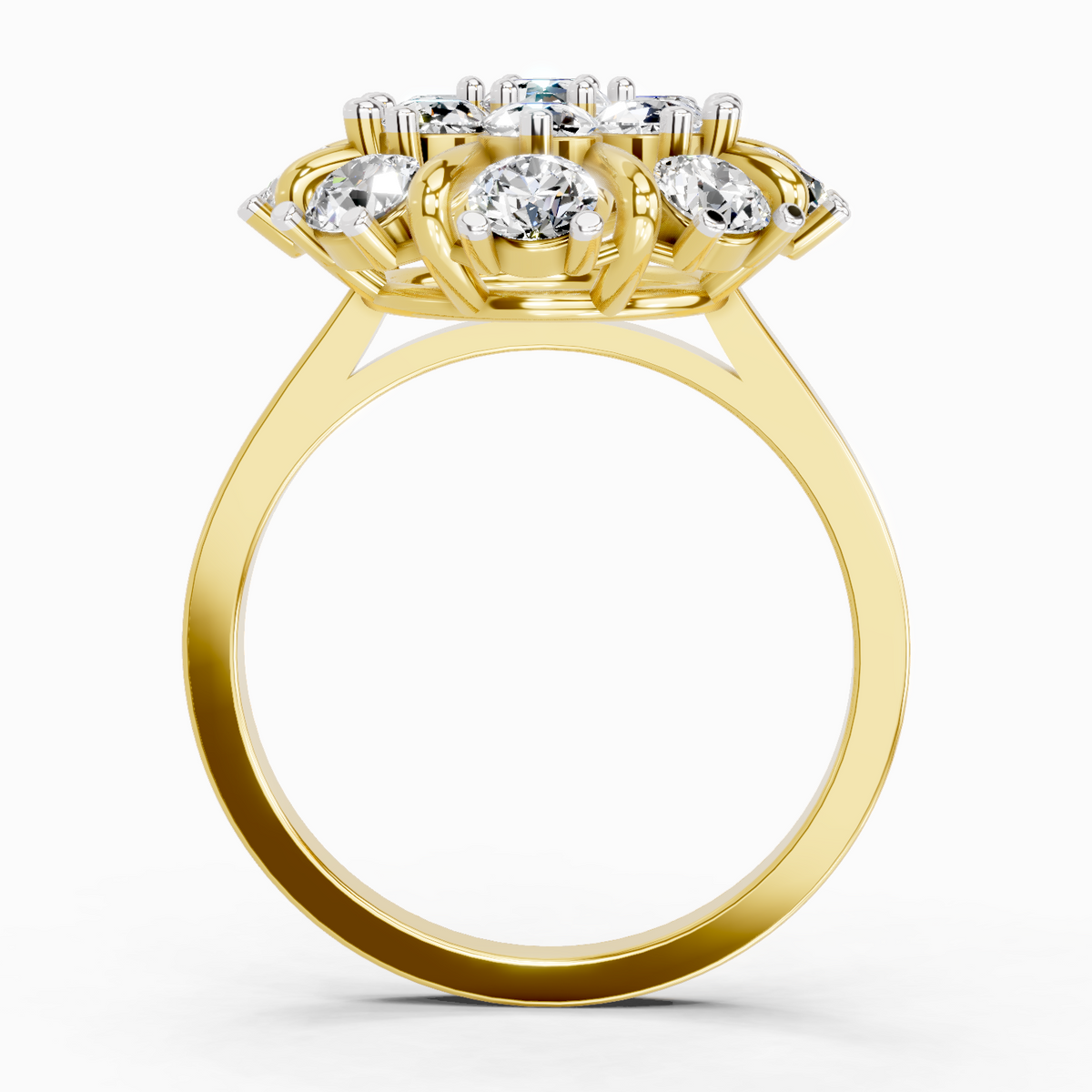 Lustrous Cluster Diamond Ring