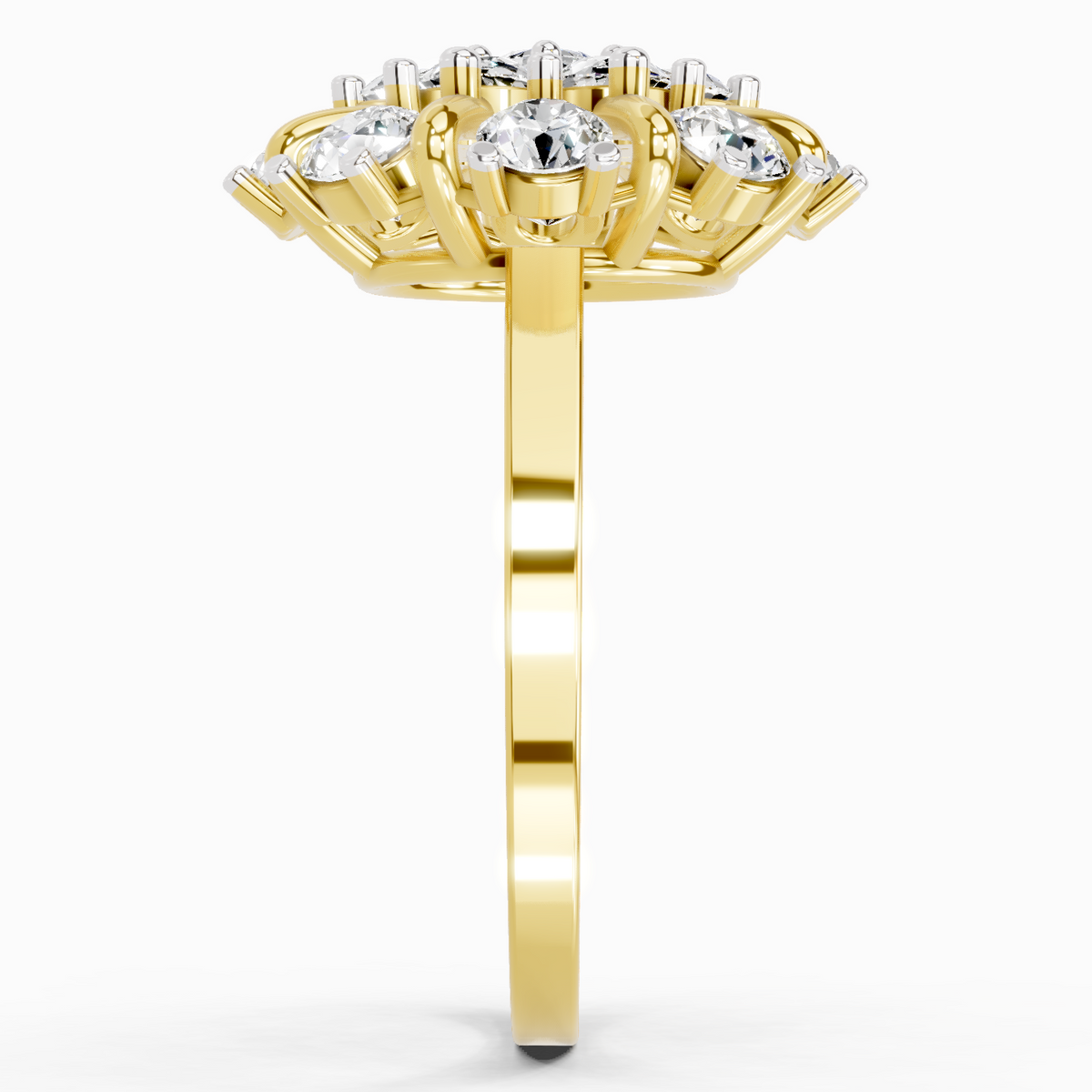 Lustrous Cluster Diamond Ring