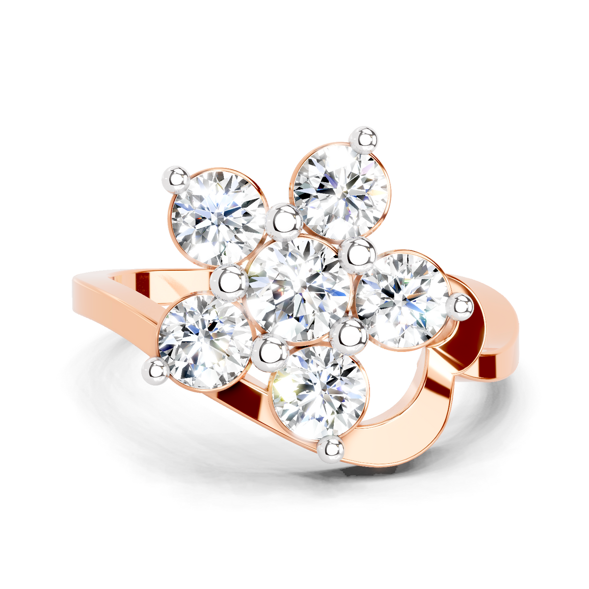 Luminous Floral Diamond Ring