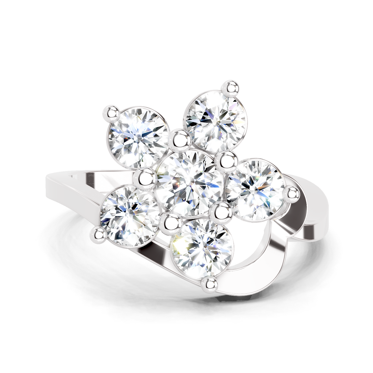 Luminous Floral Diamond Ring