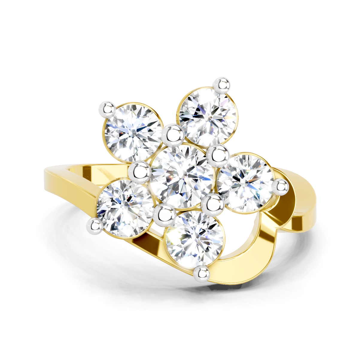 Luminous Floral Diamond Ring