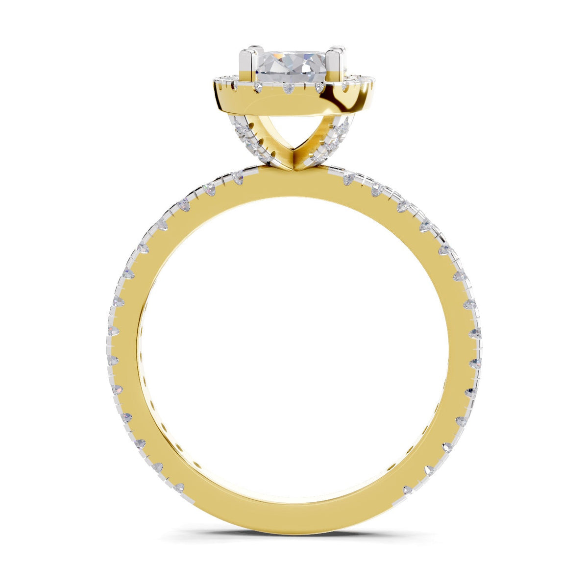 Exquisite Oval Halo Diamond Engagement Ring