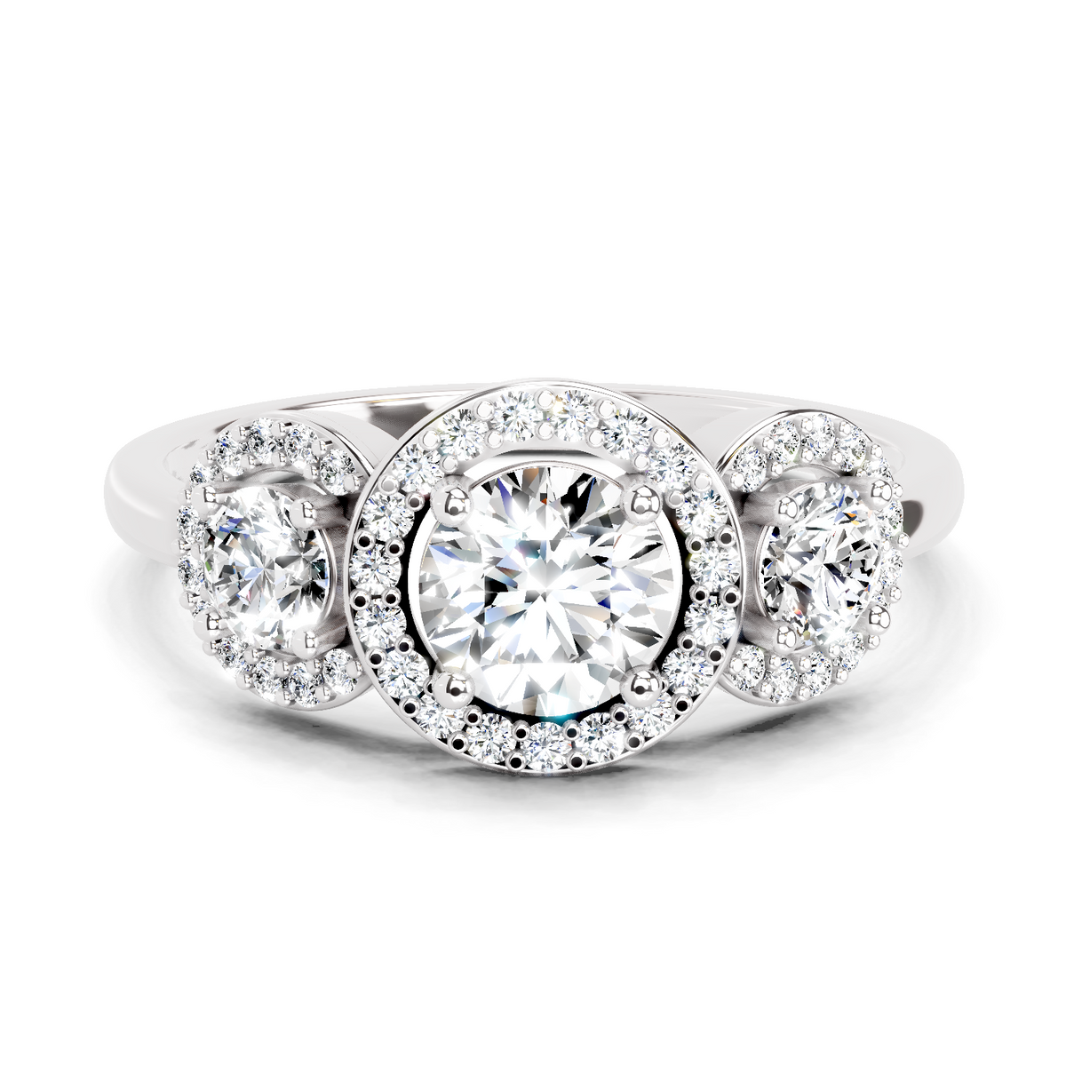 Iconic Round Halo Diamond Ring