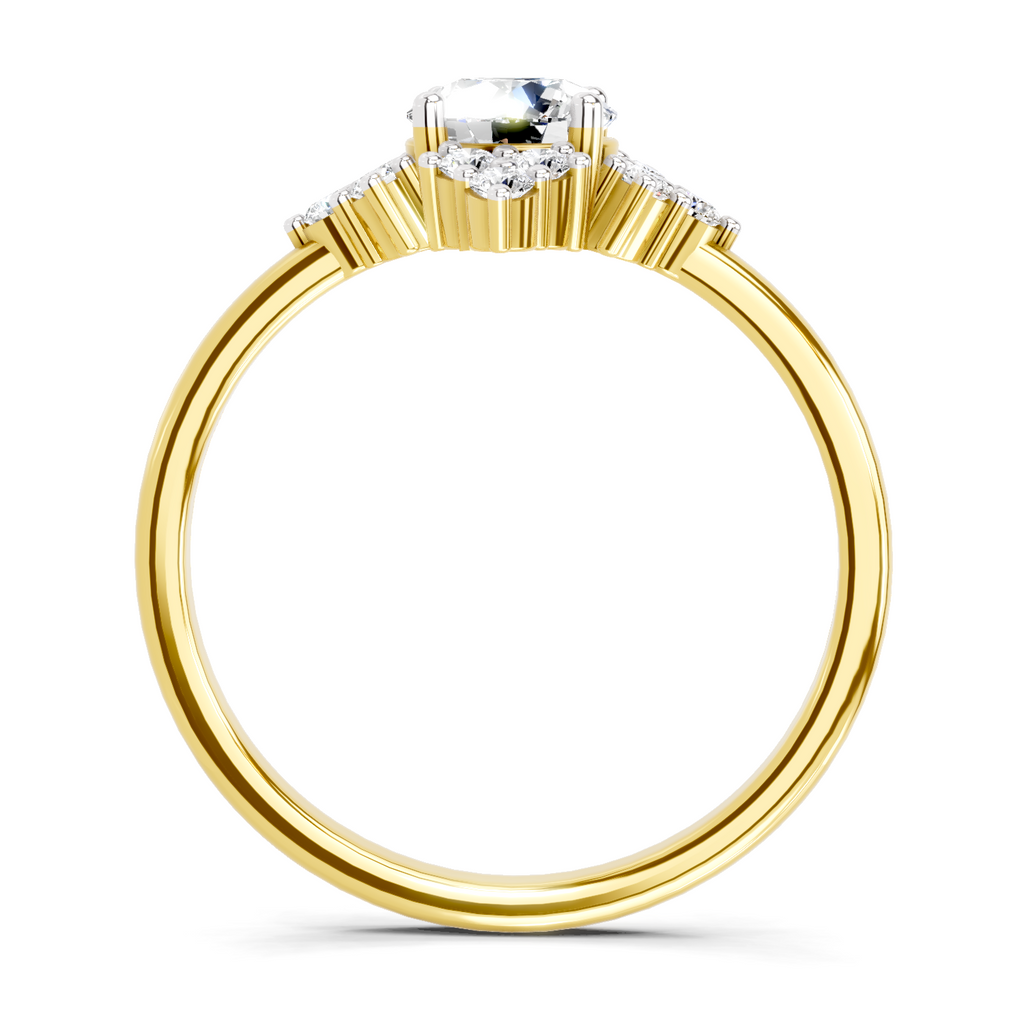 Lustrous Floral Cluster Diamond Ring