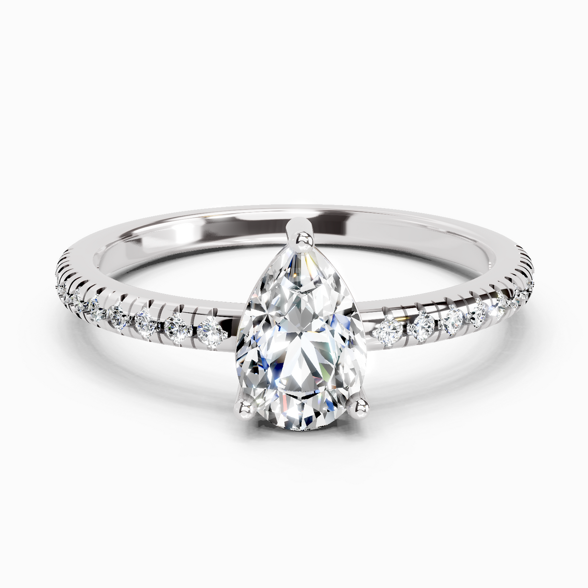 Opulent Teardrop Celestia Diamond Engagement Ring