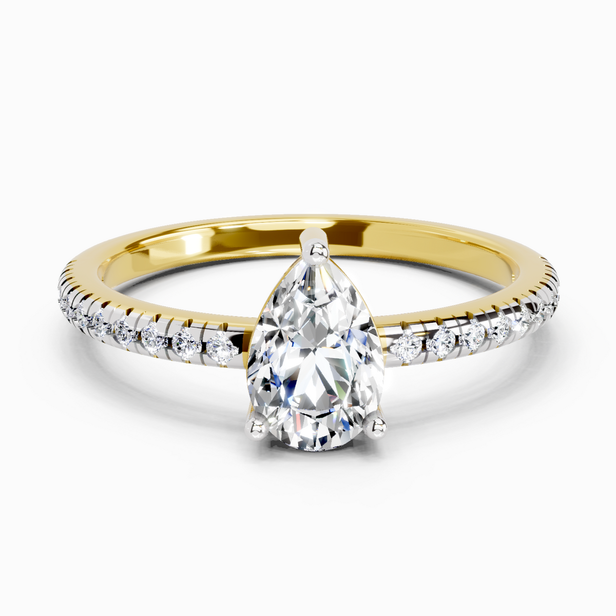 Opulent Teardrop Celestia Diamond Engagement Ring