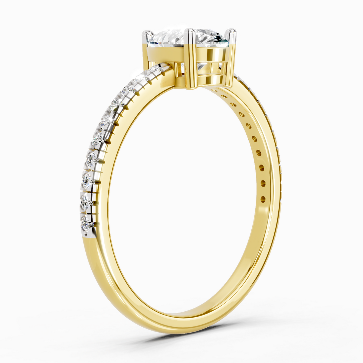 Opulent Teardrop Celestia Diamond Engagement Ring